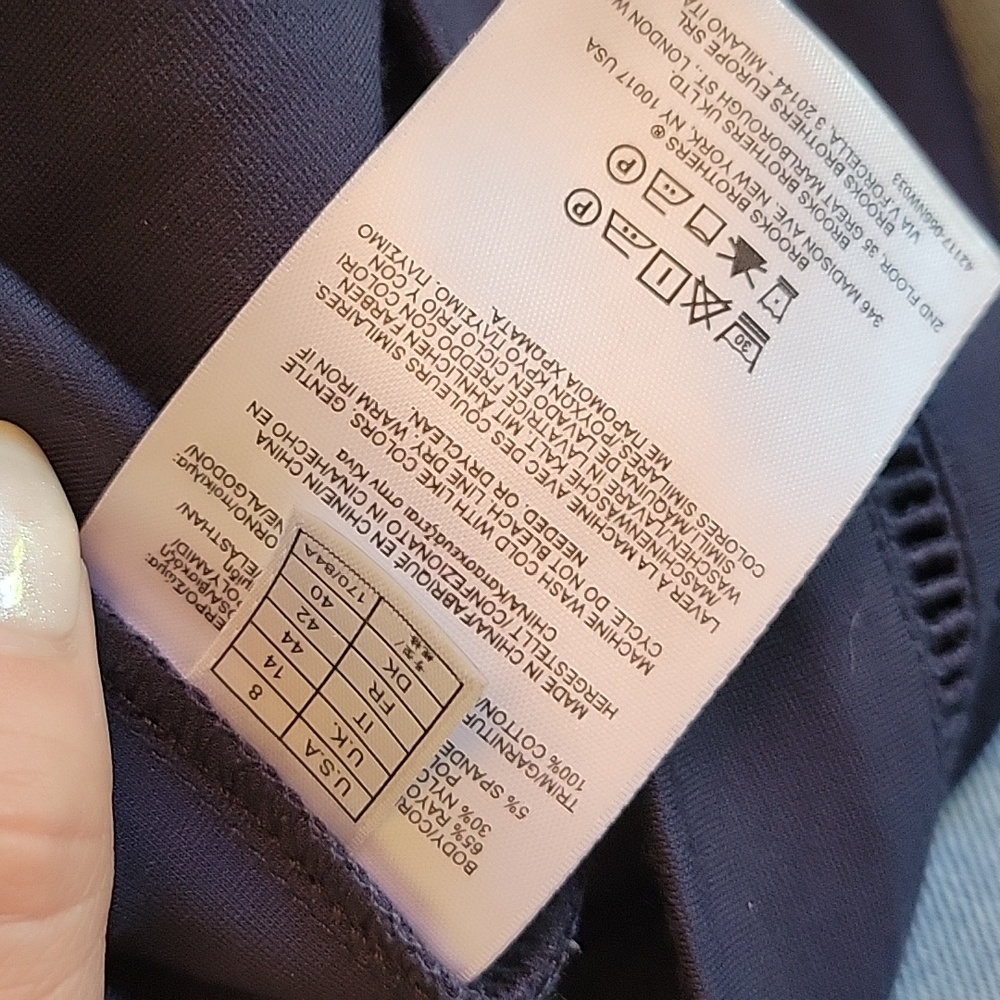 Brooks Brothers navy cotton blend summer dress 8 - Picture 7 of 7